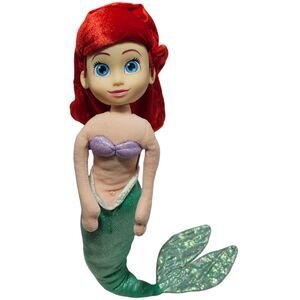 Disney The Little Mermaid Plush Doll 17" Swivel Hard Head & Stuffed Body Rare